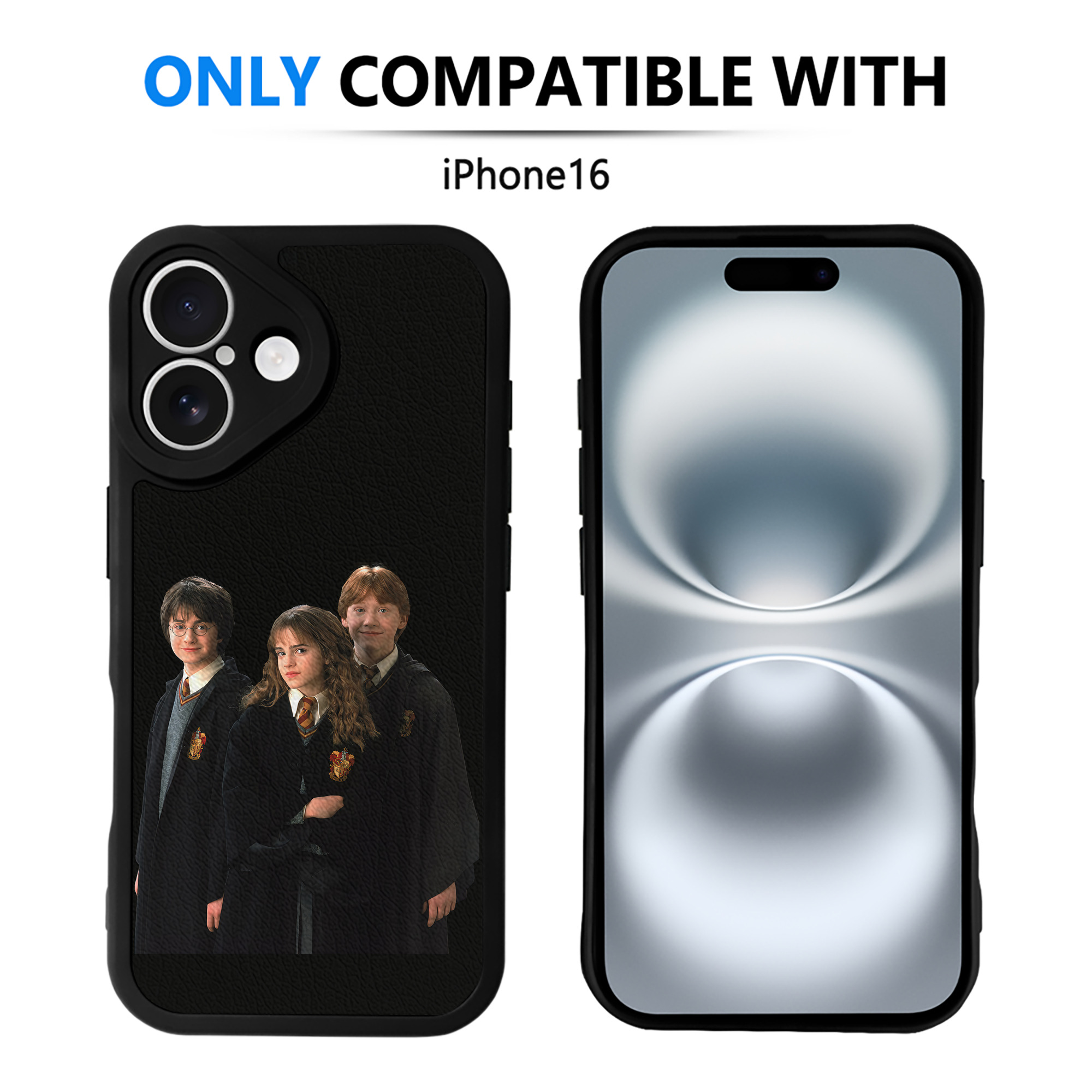 （画像用） Harry Potter ハリー・ポッターシリーズ 【iPhone 16シリーズ対応】シリコンスマホケース（レザー調） 材質：シリコン